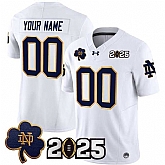 Men's Notre Dame Fighting Irish ACTIVE PLAYER Custom White F.U.S.E. 2025 CFP Final Patch Limited Stitched Football Jersey,baseball caps,new era cap wholesale,wholesale hats